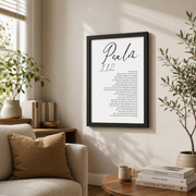 Psalm 112 Christian Wall Art, Inspirational Scripture Faith Poster - Format: Black Framed Poster