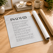 Psalm 121 Christian Wall Art, KJV Scripture Quote Poster - Format: Rolled Canvas