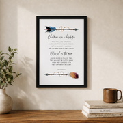 Psalm 127:3-5 Children Are A Heritage Christian Nursery Wall Art - Format: Black Framed Poster