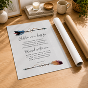 Psalm 127:3-5 Children Are A Heritage Christian Nursery Wall Art - Format: Rolled Canvas