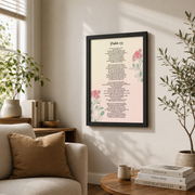 Psalm 139 Christian Wall Art, Modern Bible Verse Scripture Poster - Format: Black Framed Poster
