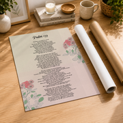Psalm 139 Christian Wall Art, Modern Bible Verse Scripture Poster - Format: Rolled Canvas