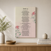 Psalm 139 Christian Wall Art, Modern Bible Verse Scripture Poster - Format: Stretched Canvas