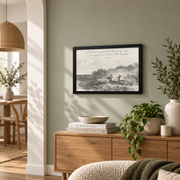 Psalm 18 Feet Like A Deer Christian Wall Art, Vintage Scripture Poster - Format: Black Framed Poster