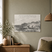 Psalm 18 Feet Like A Deer Christian Wall Art, Vintage Scripture Poster - Format: Unframed Paper Poster