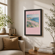 Psalm 23 Christian Wall Art Granddaughter Bible Verse Pink Coastal Poster Scripture Gift Home Decor - Format: Black Framed Poster