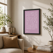 Psalm 23 Christian Wall Art, Minimalist Shepherd Scripture Poster - Format: Black Framed Poster