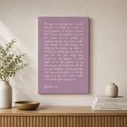 Psalm 23 Christian Wall Art, Minimalist Shepherd Scripture Poster - Format: Stretched Canvas