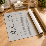 Psalm 23 Christian Wall Art, Prayer Room Scripture Poster - Format: Rolled Canvas