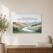 Psalm 23 Green Pastures Christian Wall Art, Serene Shepherd Landscape Poster - Format: Unframed Paper Poster
