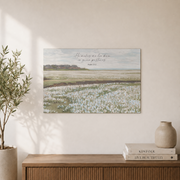 Psalm 23 Green Pastures Christian Wall Art, Vintage Landscape Scripture Poster - Format: Unframed Paper Poster