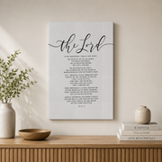 Psalm 23 KJV Christian Wall Art, The Lord Is My Shepherd Scripture Poster - Format: Stretched Canvas