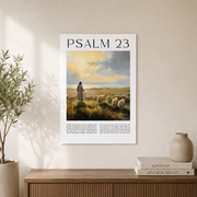 Psalm 23 Minimalist Christian Wall Art, The Lord Is My Shepherd Poster - Format: Unframed Paper Poster