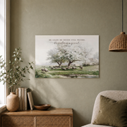Psalm 23 Still Waters Christian Wall Art, Vintage Sheep Scripture Poster - Format: Unframed Paper Poster