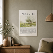 Psalm 23 The Lord Is My Shepherd Christian Wall Art, Vintage Oil Painting Poster - Format: Unframed Paper Poster