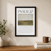 Psalm 27:13-14 Christian Wall Art, Be Strong And Take Courage Poster - Format: Black Framed Poster