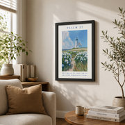 Psalm 27 Lighthouse Christian Wall Art, The Lord Is My Light Poster - Format: Black Framed Poster