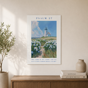 Psalm 27 Lighthouse Christian Wall Art, The Lord Is My Light Poster - Format: Unframed Paper Poster