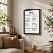 Psalm 27 Minimalist Christian Wall Art, The Lord Is My Light Poster - Format: Black Framed Poster