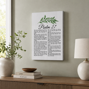 Psalm 27 The Lord Is My Light Christian Wall Art, Scripture Faith Poster - Format: Stretched Canvas