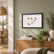 Psalm 32:8 Christian Wall Art, I Will Instruct And Teach You Scripture Poster - Format: Black Framed Poster