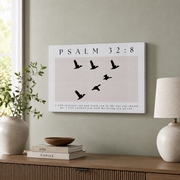 Psalm 32:8 Christian Wall Art, I Will Instruct And Teach You Scripture Poster - Format: Stretched Canvas
