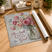 Psalm 46:10 Be Still And Know Christian Wall Art, Faith Scripture Poster - Format: Rolled Canvas