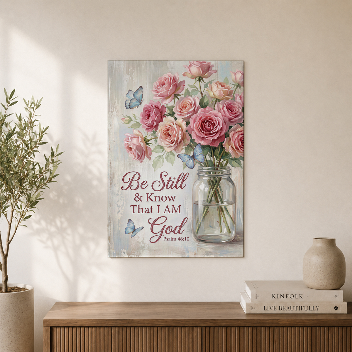 Psalm 46:10 Be Still And Know Christian Wall Art, Faith Scripture Poster - Format: Unframed Paper Poster