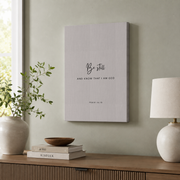 Psalm 46:10 Be Still And Know Christian Wall Art, Minimal Scripture Poster - Format: Stretched Canvas