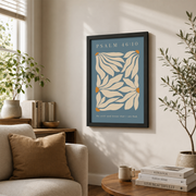 Psalm 46:10 Be Still Christian Wall Art, Retro Floral Scripture Poster - Format: Black Framed Poster