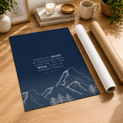 Psalm 61:2 When My Heart Is Overwhelmed Christian Wall Art Poster - Format: Rolled Canvas
