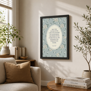 Psalm 90:17 Christian Wall Art, Scripture Blessing Poster - Format: Black Framed Poster