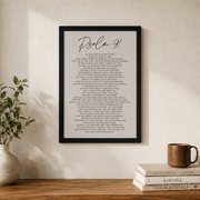 Psalm 91 Christian Wall Art, Modern Scripture Home Poster - Format: Black Framed Poster