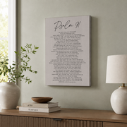 Psalm 91 Christian Wall Art, Modern Scripture Home Poster - Format: Stretched Canvas