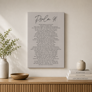 Psalm 91 Christian Wall Art, Modern Scripture Home Poster - Format: Stretched Canvas