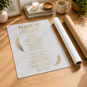 Psalm 91 Christian Wall Art, Prayer Scripture Faith Poster - Format: Rolled Canvas