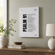 Psalm 91 Christian Wall Art, Scripture Home Decor Poster - Format: Stretched Canvas