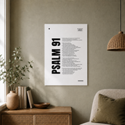 Psalm 91 Christian Wall Art, Scripture Home Decor Poster - Format: Unframed Paper Poster