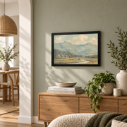 Psalm 91 Vintage Landscape Christian Wall Art, Faith Scripture Poster - Format: Black Framed Poster