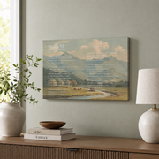 Psalm 91 Vintage Landscape Christian Wall Art, Faith Scripture Poster - Format: Stretched Canvas