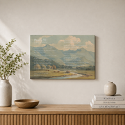 Psalm 91 Vintage Landscape Christian Wall Art, Faith Scripture Poster - Format: Stretched Canvas