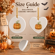 Pumpkin Made of Books Ornament for Readers Ceramic Ornament - Material: Heart Ceramic Ornament