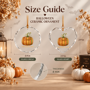 Pumpkin Made of Books Ornament for Readers Glass Ornament - Material: Heart Glass Ornament