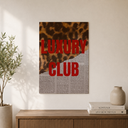 Red Fashion Leopard Wall Art Magazine Cover Poster Trendy Luxury Club Aesthetic Girly Decor - Format: Unframed Paper Poster