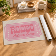 Rodeo Cowgirl Wall Art Pink Western Poster Preppy Trendy Aesthetic Dorm Room Decor - Format: Rolled Canvas