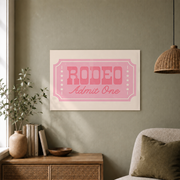 Rodeo Cowgirl Wall Art Pink Western Poster Preppy Trendy Aesthetic Dorm Room Decor - Format: Unframed Paper Poster