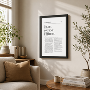 Romans 12 Christian Wall Art, Modern Scripture Bible Verse Poster - Format: Black Framed Poster