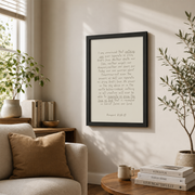 Romans 8 Christian Wall Art, Beige Minimal Scripture Typography Poster - Format: Black Framed Poster
