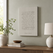 Romans 8 Christian Wall Art, Beige Minimal Scripture Typography Poster - Format: Stretched Canvas