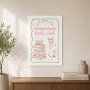 Romantasy Book Club Art Print Reading Nook Poster Fantasy Decor Coquette Aesthetic Bookish Wall Artwork - Format: Unframed Paper Poster